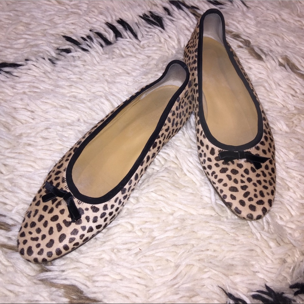 J. Crew Evie ballet flats in leopard print